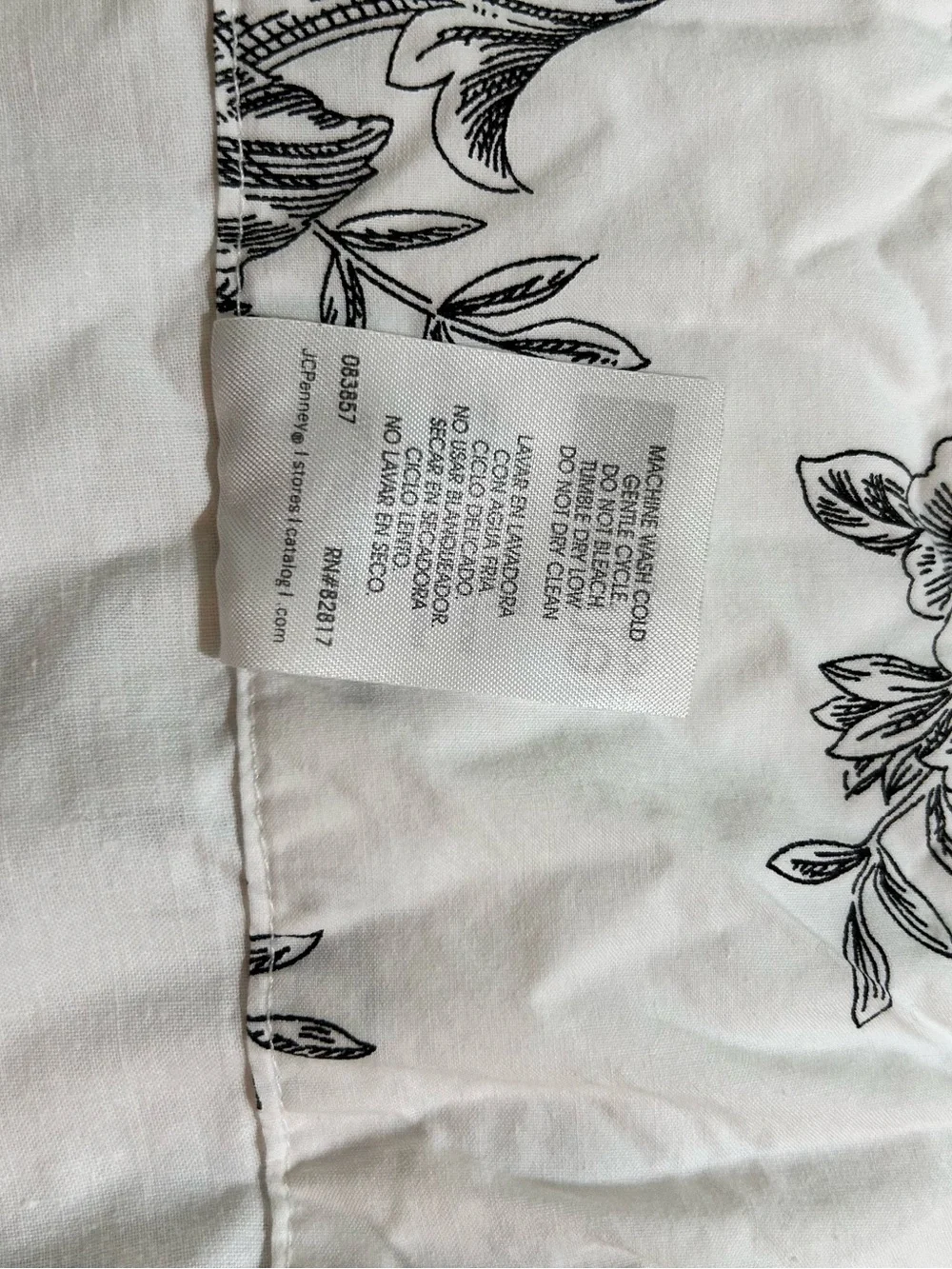 J. C. Penney Home ~Toile Floral 21” x 78” Rod Pocket Valances / Set of 2